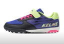 卡爾美（KELME）兒童足球鞋TF碎釘魔術(shù)貼免系帶防滑耐磨球鞋 紫黑  37  曬單實(shí)拍圖