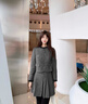 香影灰色小香風(fēng)短外套套裝女2026春季新款學(xué)院風(fēng)百褶裙短裙兩件套 深灰 M 曬單實(shí)拍圖