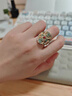 足銀9999花絲琺瑯彩古典高級感戒指國風(fēng)花卉雅致純銀指環(huán)送女禮物 探春足銀戒指  證書(shū)+禮盒 約5克 曬單實(shí)拍圖