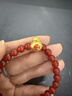 周六福  黃金轉運珠女款3D硬金琺瑯錢(qián)袋瑪瑙手串 定價(jià) 0.73g 曬單實(shí)拍圖