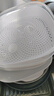 餐將軍雙層微波爐蒸籠可加水蒸盒 加熱蒸籠微波爐專(zhuān)用器皿用品套裝 方形蒸籠雙層（白色） 曬單實(shí)拍圖