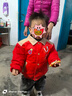 巴拉巴拉童裝兒童羽絨服男童春裝2025新款棒球服寶寶外套拜年服紅色上衣潮 曬單實(shí)拍圖