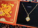 周六福（ZLF）新年禮物黃金項鏈女款足金琺瑯復古生肖浪漫星馬鏈墜節日  計價(jià) 40+5cm-4.96g 曬單實(shí)拍圖