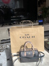 蔻馳（COACH）奧萊女士女包經(jīng)典老花ROWAN 迷你波士頓單肩斜挎包手提包 IM/胡桃木色/棕黃色 曬單實(shí)拍圖