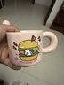 可愛(ài)fufu生日蛋糕馬克杯帶蓋勺陶瓷杯送女生高顏值有意義生日禮物 漢堡生日蛋糕杯+勺1個(gè)350ml 曬單實(shí)拍圖