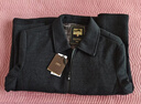 寶財羊爸爸裝毛呢外套男春秋季翻領(lǐng)厚款商務(wù)干部服行政夾克中老年人衣服 曬單實(shí)拍圖