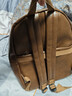 2026新款女包軟PU雙肩包歐美復古學(xué)院風(fēng)大學(xué)生背包出差旅行電腦包 棕色【無(wú)掛件】 曬單實(shí)拍圖