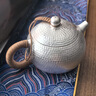 歸銀堂銀壺足銀999泡茶壺錘紋純銀小茶壺大號西施壺功夫銀器茶具送禮 小號 180ml+證書(shū)+禮盒 曬單實(shí)拍圖