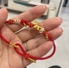央創(chuàng  )時(shí)尚中國黃金馬年本命年手鏈紅繩生日三八女神節禮物女生女士足銀老婆 曬單實(shí)拍圖