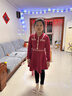 富羅迷女童連衣裙冬季學(xué)院風(fēng)百搭針織裙兒童小香風(fēng)毛衣裙子 紅色 140 曬單實(shí)拍圖