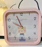 卡通靜音鬧鐘學(xué)生用起床神器床頭桌面兒童女孩男孩專(zhuān)用時(shí)尚小時(shí)鐘 NZ316方形粉色 （13厘米） 曬單實(shí)拍圖
