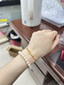 周大福愛(ài)心金珠足金黃金手鏈(工費260)16.25cm約5g EOF63禮物 曬單實(shí)拍圖