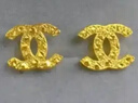 KZD老鳳凰金店款999鍍18k金耳釘黃金色女時(shí)尚百搭耳環(huán)女款百搭情侶 雙c耳環(huán) 曬單實(shí)拍圖