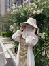 桑咻新款帽子女防曬帽紫外線(xiàn)大檐透氣全遮臉口罩太陽(yáng)帽采茶戶(hù)外遮陽(yáng)帽 遮陽(yáng)360度【物理防曬/不悶汗】米色 曬單實(shí)拍圖