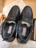 鮟鱇冬季老北京布鞋男薄絨二棉鞋仿皮一腳蹬保暖老人鞋A2007 黑色 42 曬單實(shí)拍圖