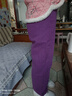 歐貨多巴胺紫色鐮刀彎刀牛仔褲女2026春季大碼胖mm闊腿香蕉褲 A277-紫色   XL 曬單實(shí)拍圖