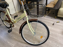 飛鴿城市自行車(chē)24英寸非變速男女式成人學(xué)生青少年城市休閑單車(chē) 米黃 曬單實(shí)拍圖
