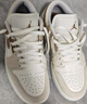 耐克NIKE七夕情人節(jié)禮物男AJ1 JORDAN 1運動鞋HF1567-200米棕/白棕44 曬單實拍圖