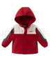 戴維貝拉（DAVE＆BELLA）男童連帽外套男寶寶上衣秋冬裝新款童裝洋氣兒童外衣女童服飾 紅色【夾棉加厚款】DB3241555-T 140 cm（建議身高130-140cm） 曬單實(shí)拍圖