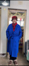 皮爾卡丹（pierre cardin）2025秋冬水波紋雙面羊絨大衣女歐美浴袍款過(guò)膝寬松中長(cháng)款毛呢 克萊因藍 L 140-160斤 曬單實(shí)拍圖