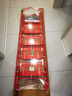 奧鵬梯子家用梯五步樓梯帶工具架喬遷之喜梯子紅色人字梯碳鋼折疊梯 曬單實(shí)拍圖
