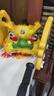 兒童舞獅獅子頭手工學(xué)生醒獅獅頭兒童獅子表演道具配舞獅褲子全套 6寸黃色獅+尾巴 曬單實(shí)拍圖
