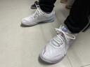 李寧（LI-NING） 新款羽毛球鞋刀鋒MAX變色龍全能王耐磨減震防滑男女款訓練運動(dòng)鞋 貼地飛行3LITE 棉花糖 44 (280mm) 曬單實(shí)拍圖