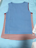熙世界（sllsky）法式條紋U領(lǐng)針織背心女春季2025年新款內搭寬吊帶無(wú)袖上衣 鹽水藍 M 曬單實(shí)拍圖