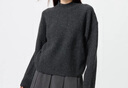 優(yōu)衣庫女裝舒芙蕾半高領(lǐng)針織衫/毛衣毛衫479158 08 深灰色 S /155/80A 曬單實(shí)拍圖