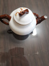 陶羽羊脂玉瓷浮雕梅花茶壺功夫茶具泡茶壺家用大容量高檔輕奢陶瓷單壺 羊脂玉瓷-浮雕梅花壺 曬單實(shí)拍圖