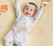 全棉時(shí)代超柔嬰兒衣服寶寶春秋7A抗菌風(fēng)柔棉連體衣新生兒睡衣森林59碼 曬單實(shí)拍圖
