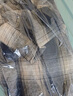 蓋璞男裝秋季款法蘭絨格紋拼接連帽長(cháng)袖襯衫上衣美版799402 曬單實(shí)拍圖