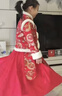 芭米諾漢服女童秋冬款中國風(fēng)古裝兒童唐裝拜年服女孩加厚冬裝 紅色 140 曬單實(shí)拍圖