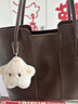 韓版時(shí)尚托特包包女式2026秋冬新款簡(jiǎn)約休閑大容量單肩包百搭女包 咖啡色-帶掛件 標準 曬單實(shí)拍圖