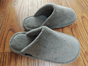三利棉拖鞋男士秋冬季2025新款保暖加絨居家女防滑靜音 灰色 42-43 曬單實(shí)拍圖
