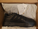 阿迪達斯（adidas）男女鞋板鞋春季皮面防潑水黑色百搭運動(dòng)休閑鞋 碳黑 42.5 曬單實(shí)拍圖