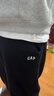 蓋璞（GAP）男女裝秋季款膠印logo松緊腰抓絨寬松休閑直筒衛褲長(cháng)褲786440 曬單實(shí)拍圖