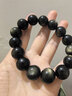金石靈天然黑曜石手串男女款金曜石貓眼石水晶手鏈本命年送男女生日禮物 曬單實(shí)拍圖