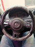 魅駒水晶桃木汽車(chē)方向盤(pán)套夏季把套適用于速騰邁騰軒逸朗逸寶馬奧迪a6 【圓形】-黑灰色 直徑約38cm 曬單實(shí)拍圖
