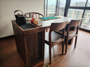 樸愫木作實(shí)木茶桌陽(yáng)臺新中式黑胡桃木餐桌禪意家用泡茶臺大板書(shū)桌 濕泡儲物款-1.2米丨4月中 曬單實(shí)拍圖