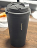 樂(lè )扣樂(lè )扣（LOCK&LOCK）遇見(jiàn)元氣保溫保冷咖啡杯彈跳蓋男女顏值水杯400ML黑色LHC3271BLK 曬單實(shí)拍圖
