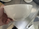 斯凱綈（Sky Top）陶瓷湯碗泡面碗純白沙拉碗骨瓷家用酒店餐具套裝7英寸奧碗2件 曬單實(shí)拍圖
