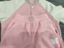 巴布豆（BOBDOG）女童套裝春秋新款棒球服外套衣服童裝兩件套運動(dòng)服春裝 粉+粉 110 曬單實(shí)拍圖