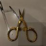 匠千錘不銹鋼小剪刀十字繡剪紙龍鳳金剪刀家用縫紉辦公精致復古線(xiàn)頭剪子 金色 配一長(cháng)一短不銹鋼銼刀2支 曬單實(shí)拍圖