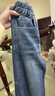左西男童褲子抗造兒童春季牛仔褲2026新款男童彎刀褲長(cháng)褲 牛仔色 150 曬單實(shí)拍圖