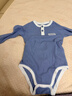 DOMIAMIA新生兒連體衣長(cháng)袖包屁衣親膚寶寶純綿嬰兒開(kāi)檔衣服0-6-12個(gè)月 橡糖藍-中開(kāi)款 【彈柔親膚 7A抑菌】 80cm 曬單實(shí)拍圖