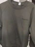 森馬（Semir）衛衣男發(fā)熱抑菌抓絨內搭上衣秋冬字母印花休閑裝青年套頭衫潮 土灰綠A41901 S 曬單實(shí)拍圖