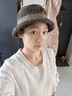 蘇木佰媽媽冬天帽子女洋氣中老年人奶奶帽老太太保暖盆帽春秋百搭漁夫帽 卡其 均碼 可調節（56-58cm) 曬單實(shí)拍圖