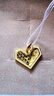 周六福（ZLF）  黃金吊墜女款足金無(wú)極金心形掛墜LOVE 計價(jià)T 1.42g 曬單實(shí)拍圖