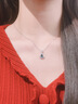 亞一[老廟黃金]托帕石銀項鏈女款女士首飾生日紀念日禮物送女友老婆 曬單實(shí)拍圖